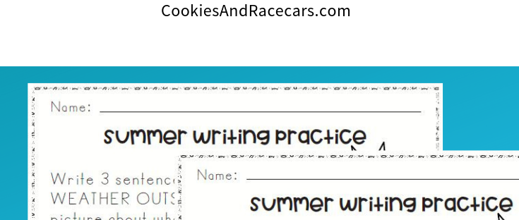 summer writing practice for kindergarten free worksheets